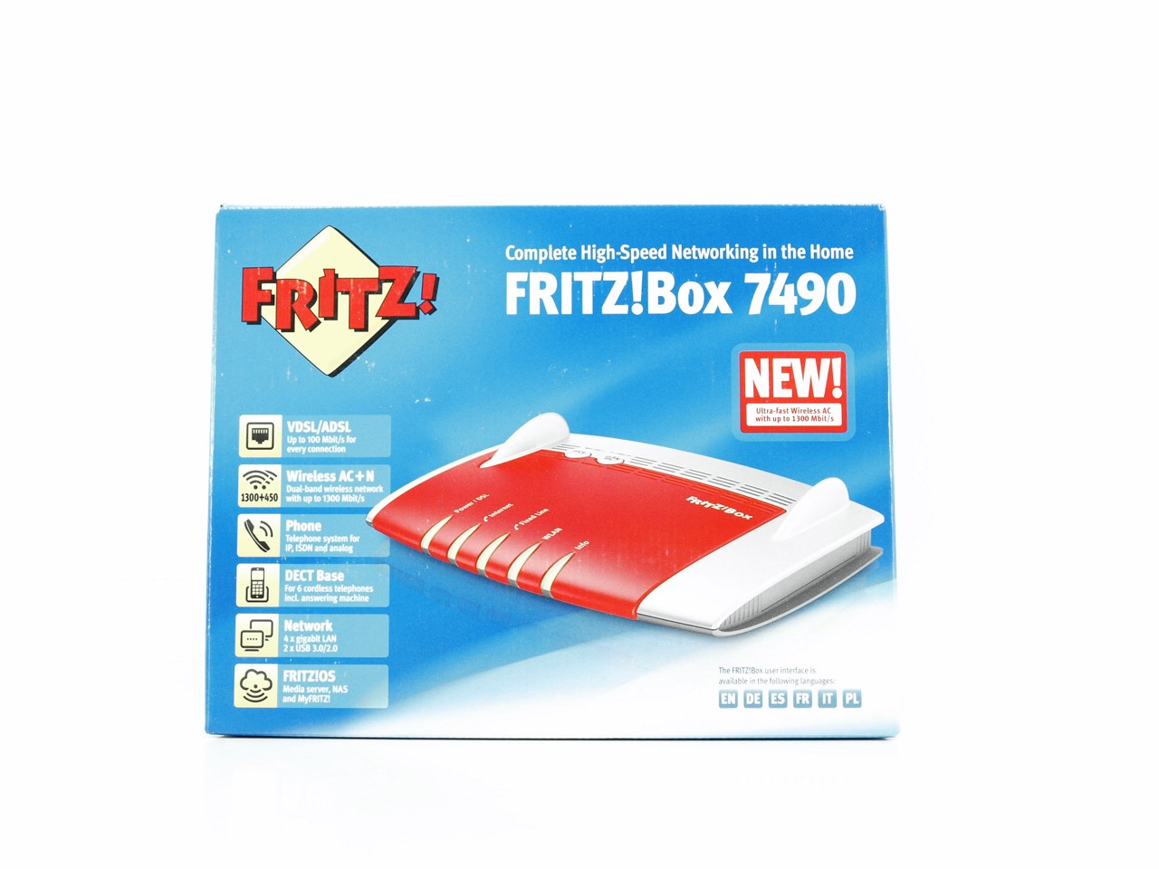 Fritz!Box 7490 Router multimedia con Wi-Fi AC