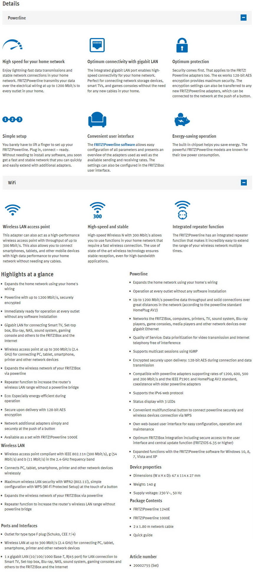 Einrichtungsbeispiel und Erfahrungsbericht zum AVM Fritz! 1240E Wlan Powerline  Adapter 