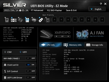 biostar z790a silver bios 213 1t