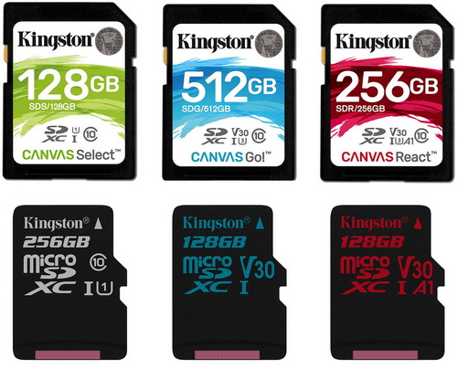 Kingston Canvas & Toshiba Exceria Memory Card Comparison
