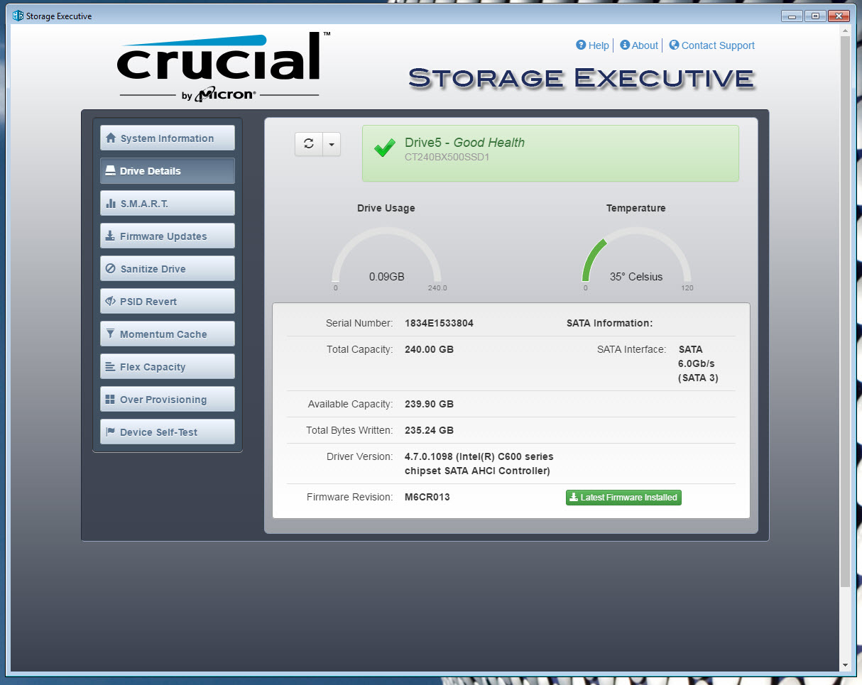Crucial storage online