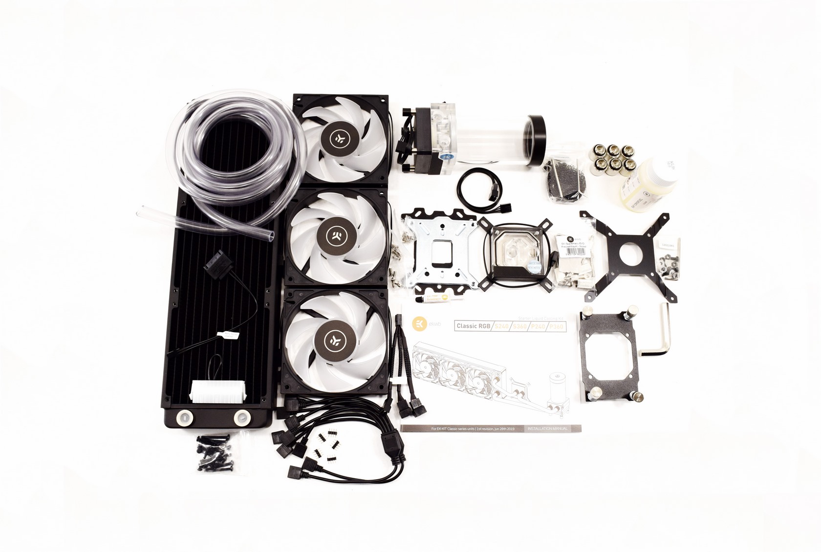EKWB Shop EK Water Blocks Lanza El Quantum Surface Kinetics 240: Refrigeración EK-Quantum Velocity² D-RGB - AM5 Nickel + Plexi