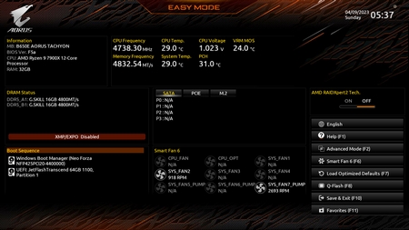 b650e aorus tachyon f5a bios 1t