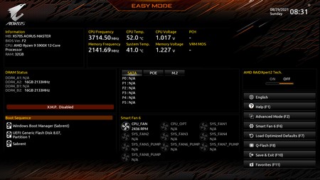 x570s aorus master bios f2 1t