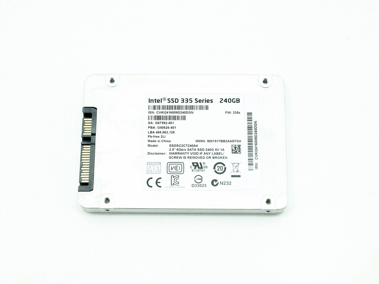 Intel 335 Series 240GB SATA III SSD Review