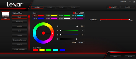 lexar rgb software 1t