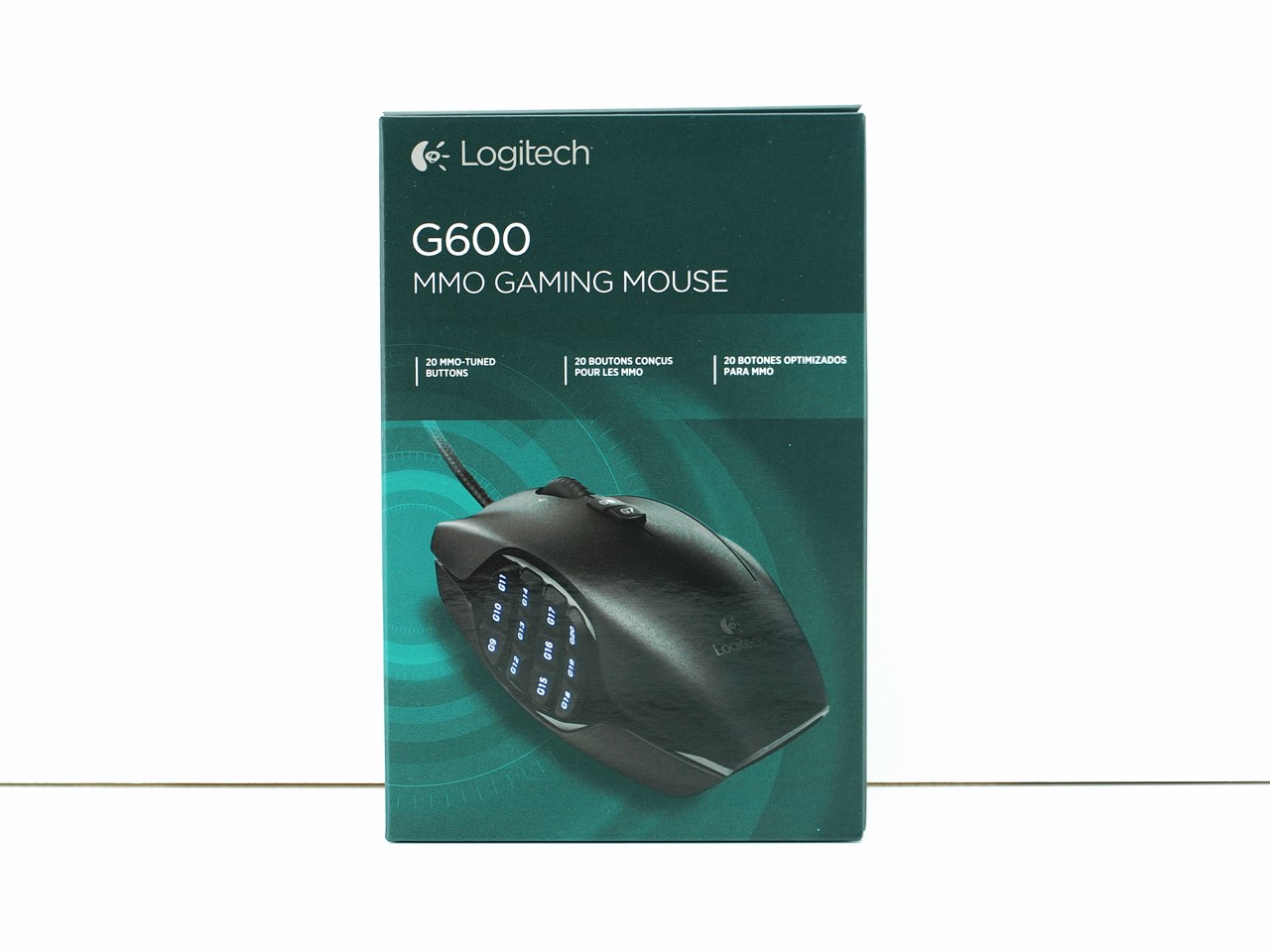  Logitech G600 MMO Gaming Mouse, RGB Backlit, 20 Programmable  Buttons, Black : Video Games