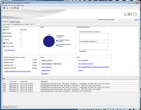 lsi megaraid storage manager default login