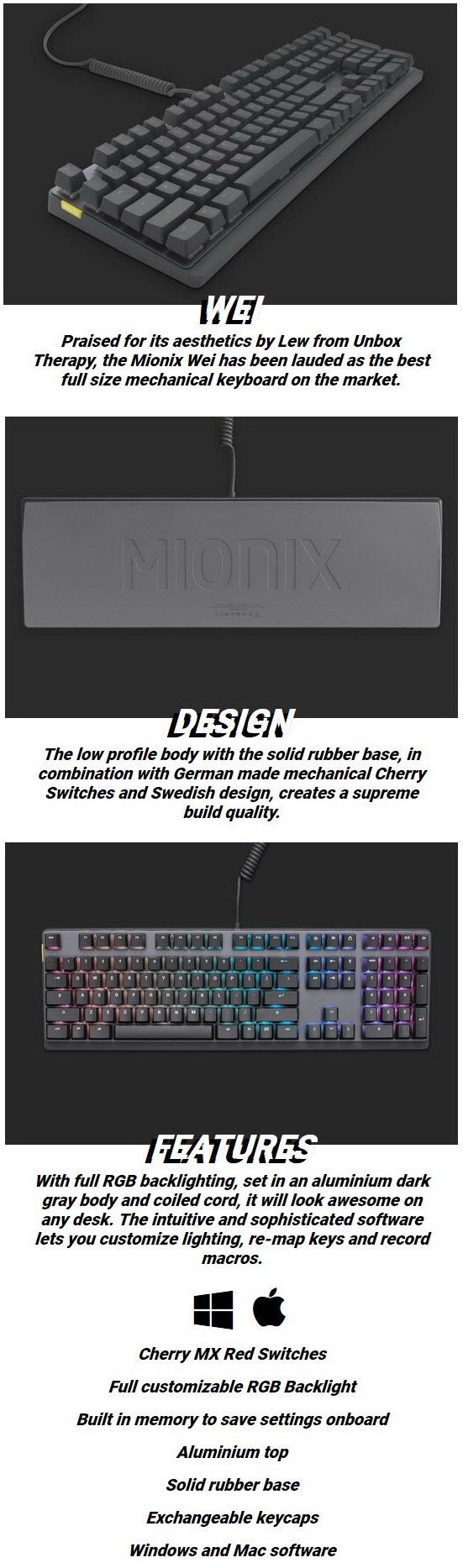 Mionix Wei Mechanical Review