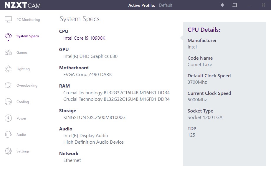 Nzxt cam