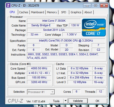 cpuz i7-3930k