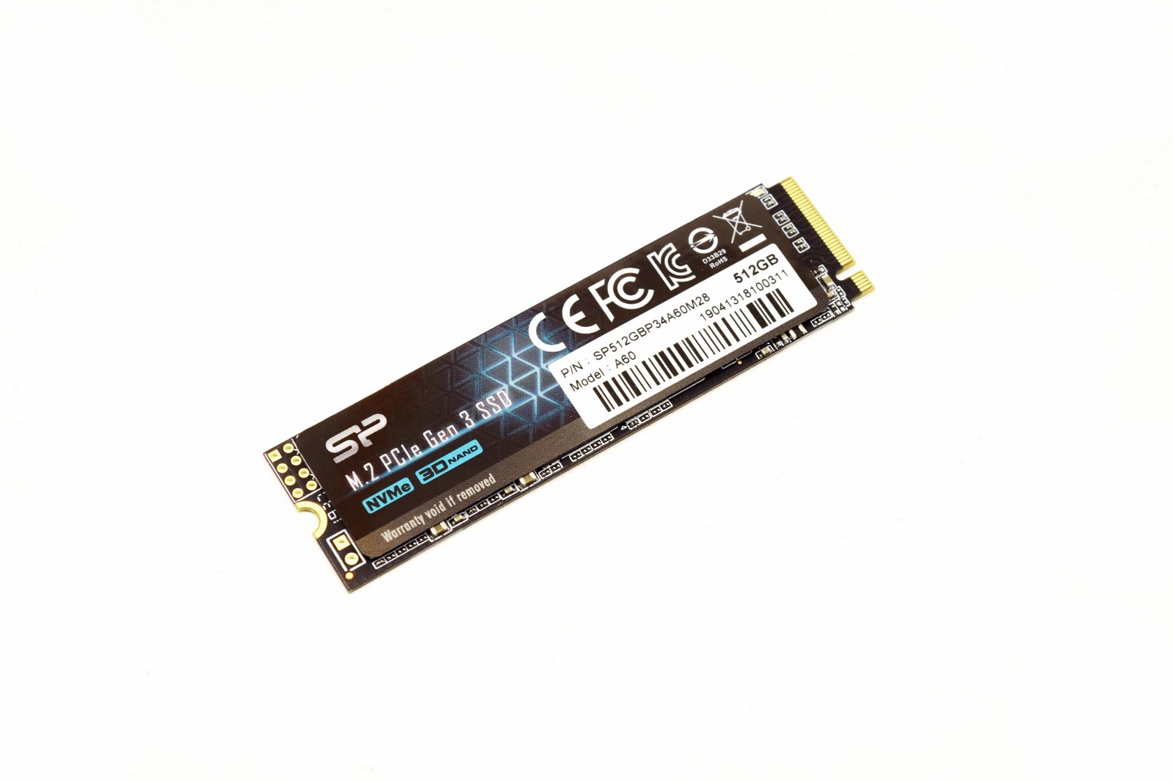 SSD interne Silicon Power P34A60 - SSD - 512 Go - interne - M.2 2280 - PCIe  3.0 x4 (NVMe)