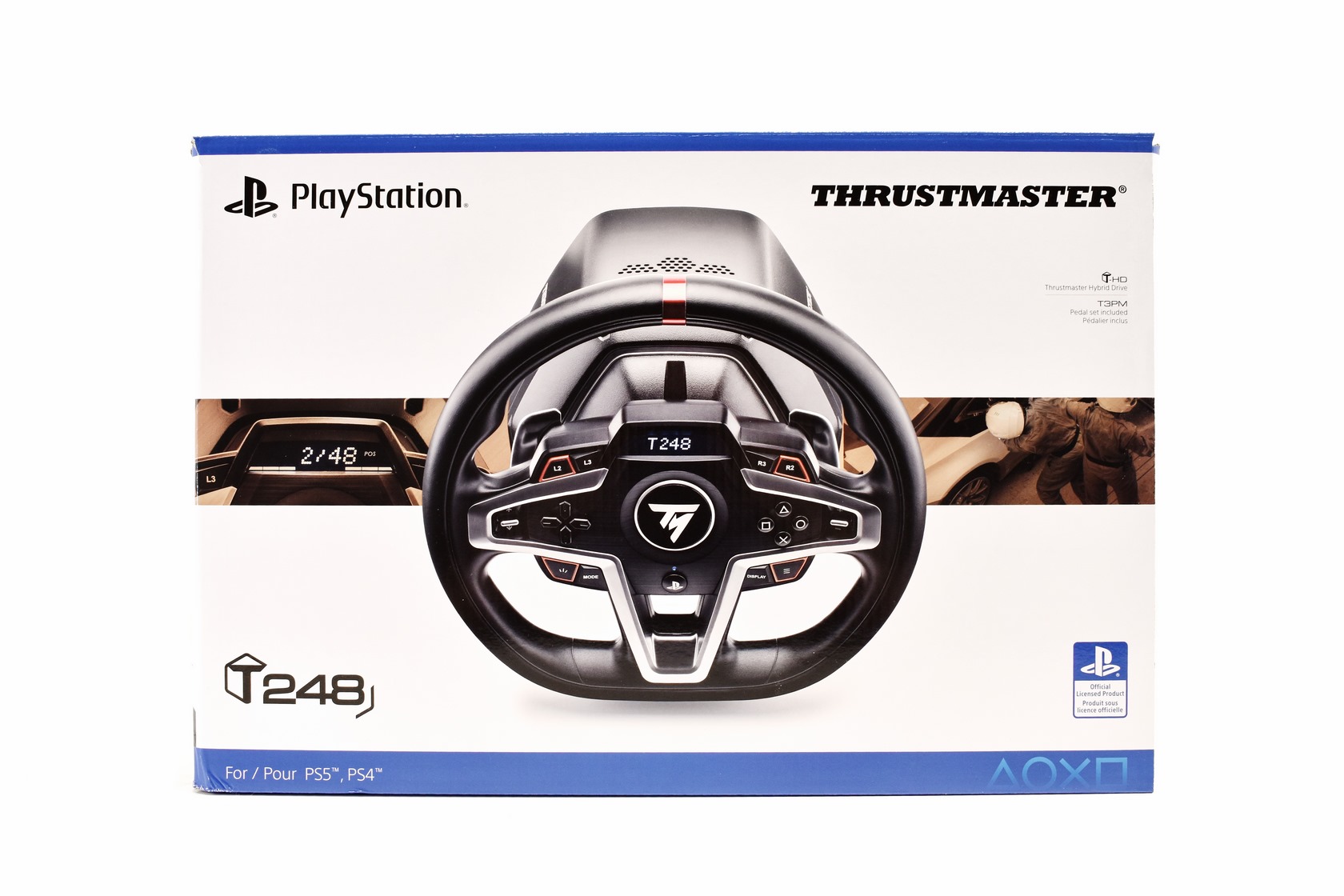 Pack volante y pedales Thrustmaster T248 PS Licence para PS5 y PS4