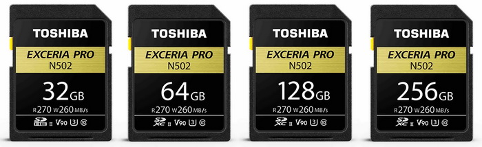 Toshiba Exceria Pro N502 64GB & 128GB SDXC UHS-II Cards  