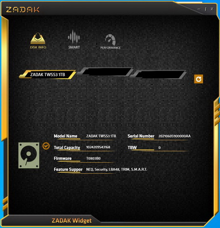 zadak widget 1t